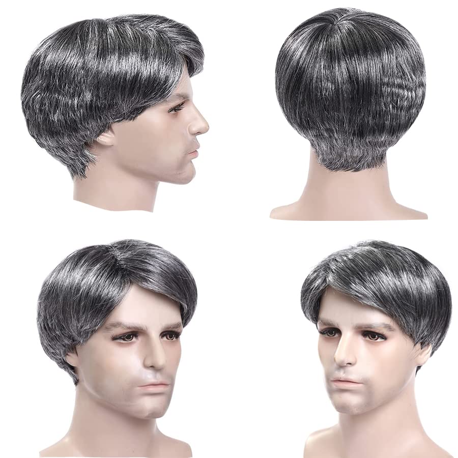 Amazon.co.jp: Socpuro おじいさん コスプレ かつら ウィッグ 豪華6点 