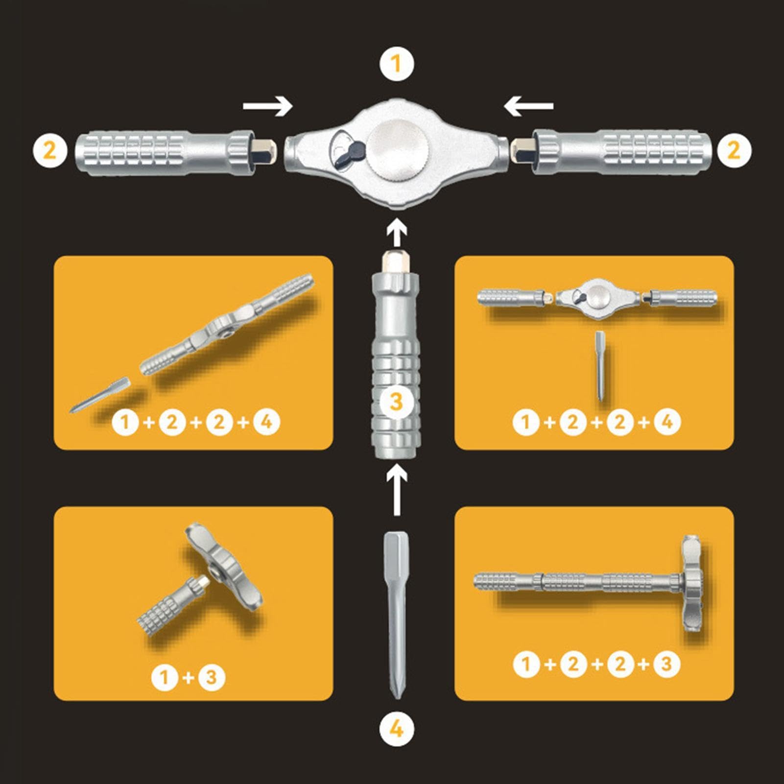 Set di Cacciaviti a Cricchetto Kit Portatile a T Maniglia 66-in-1 | Kit di Cacciaviti di Precisione Per Casa, Officina, Garage, Elettronica, Computer, Orologi, Auto, Elettricista