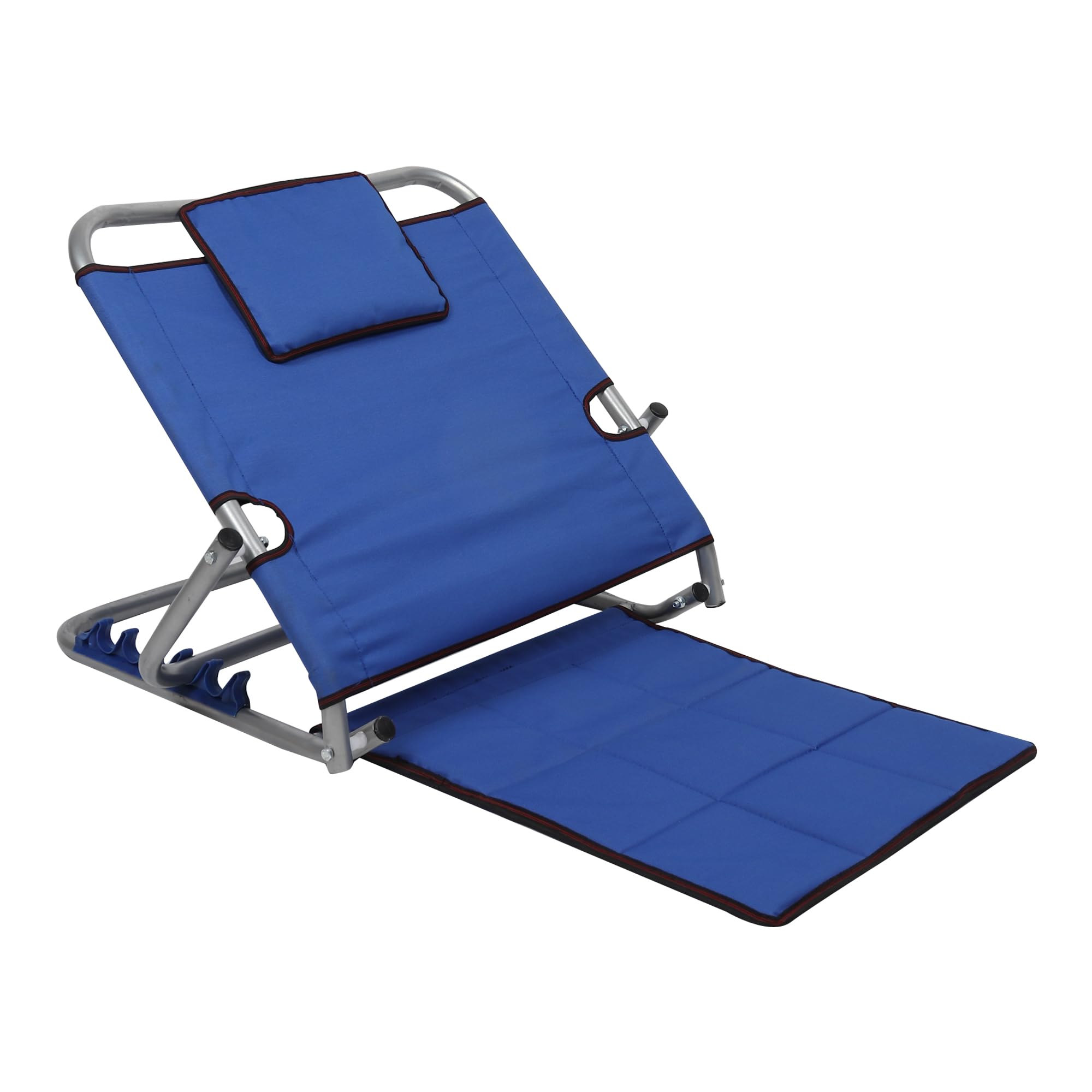 kossto Adjustable Hospital Back Rest for Use on Bed OR Back Support Back Adjustable, Multi Function, 5 Changeable Recline Angles,Foldable & Portable Universal Size (Blue)