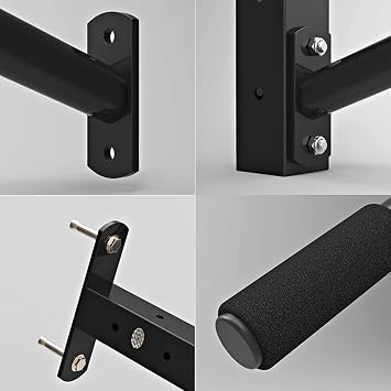JYDQM Pull Up Bar Home Gym Strength Training Indoor Fitness, Multi-Position Horizontal Bar, Cross Beam Boom, Pull-Ups, Black Steel, Multi-Position