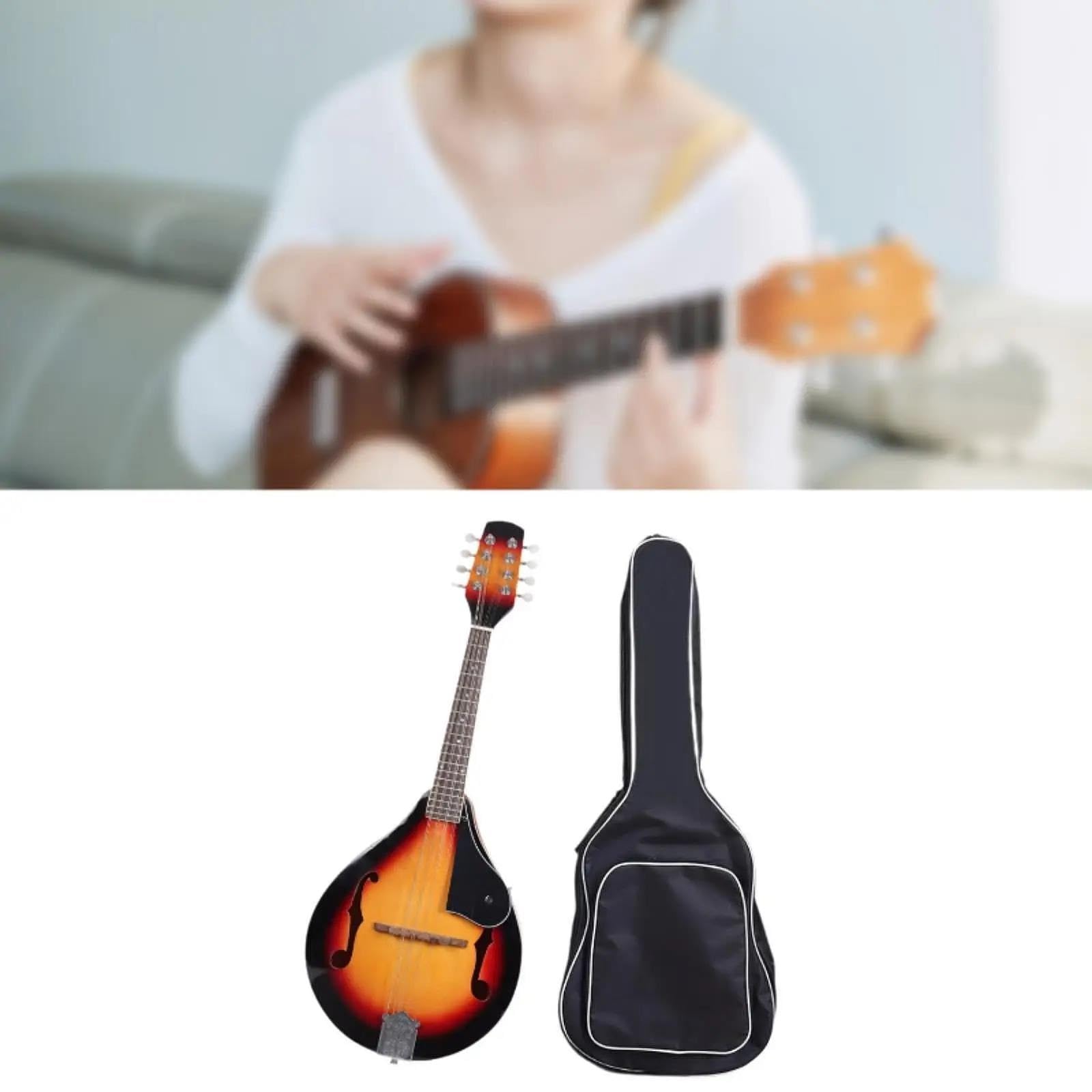 Instrument Mandolinowy 8-strunowa Mandolina Akustyczna Profesjonalny Instrument Smyczkowy O Pięknym Brzmieniu Instrument Dla Początkujących Dorosłych