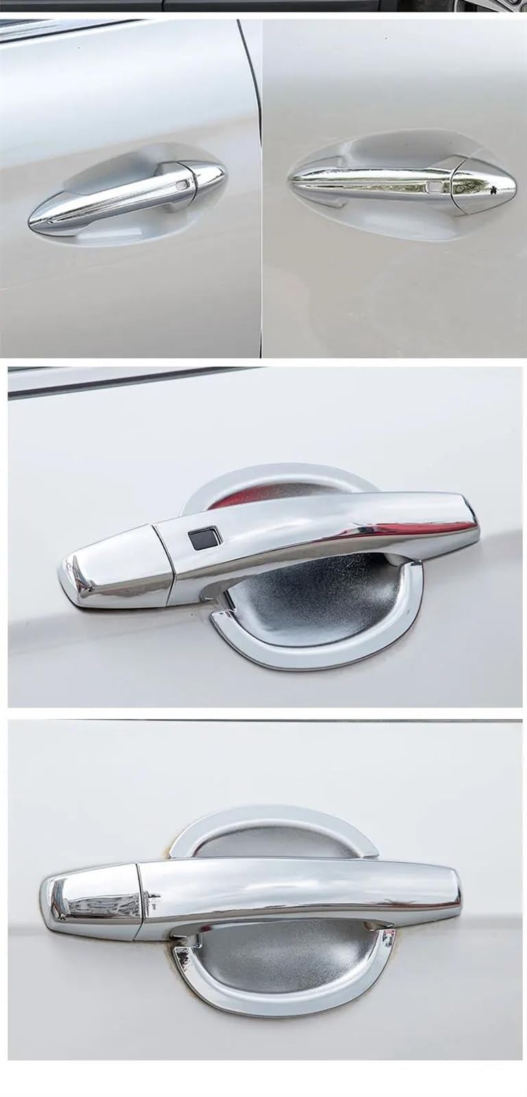 McKona Nero Lucido Auto Copertura della Maniglia della Porta Trim Styling Accessori per Toyota per 4Runner 2010 2011 2012 2013 2014 2015 2016 2017 Maniglie (Color : D No Sensor