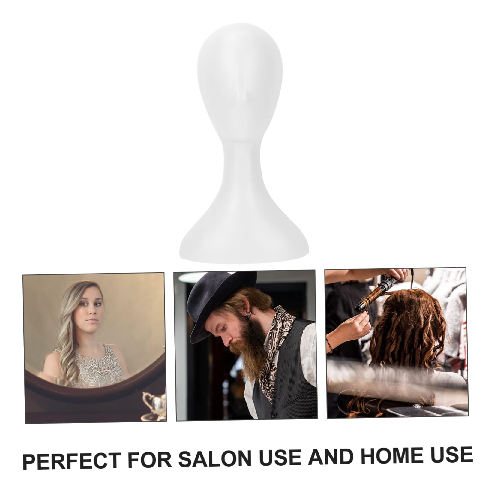 PartyKindom Professional Female Mannequin Head for Displaying Wigs Hats Glasses and Accessories Lightweight Abstract Design for Salon Home and Travel Use