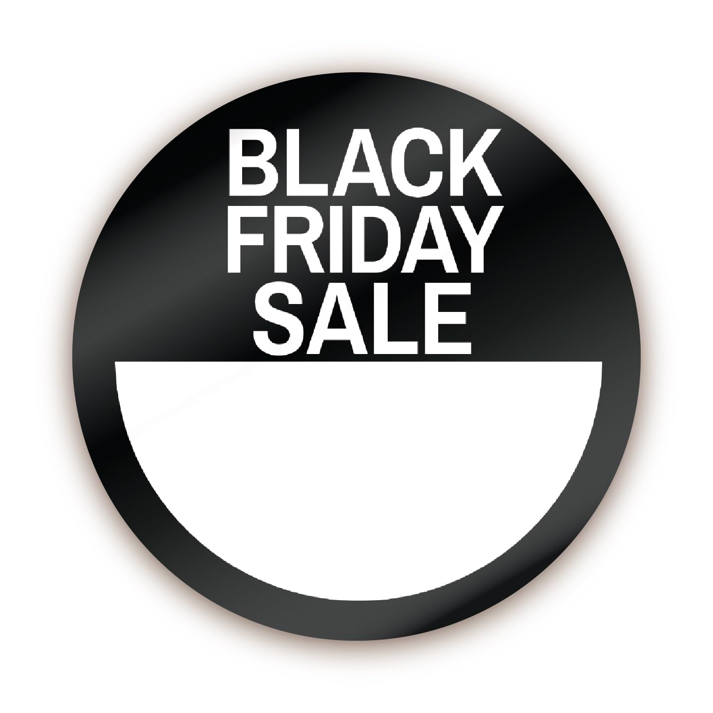 Stone Melon 144 Black - Friday Sale Stickers/Reduced Labels/Shop Stickers Sale Price/Clearance - 30mm Black