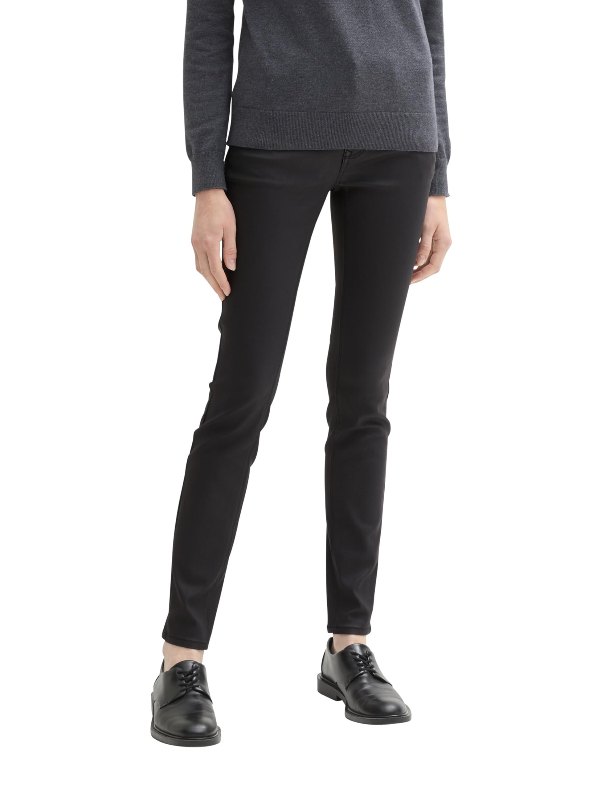 Tom Tailor Damen Coated Alexa Skinny Jeans in Leder-Optik 1043403