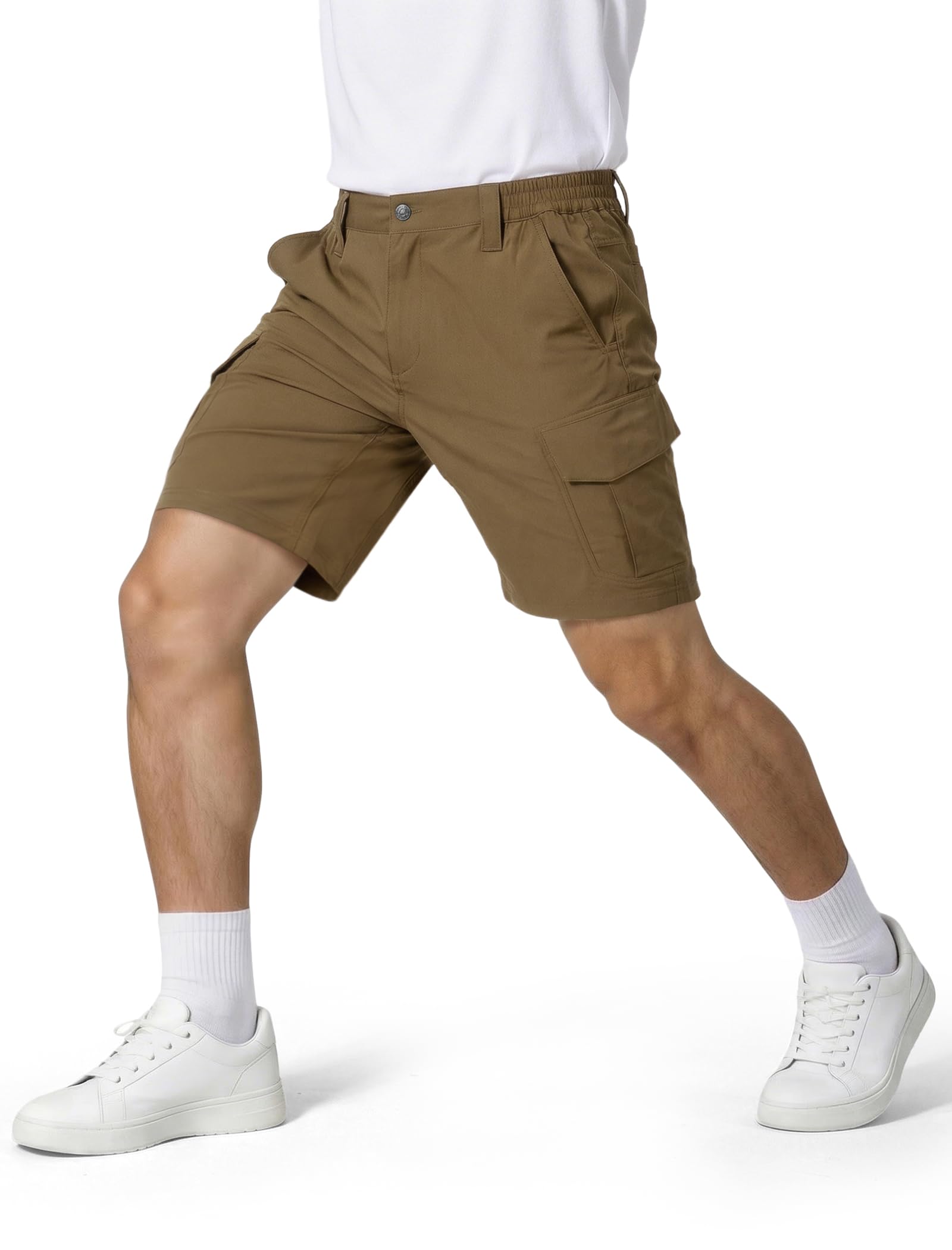 IGOLUMON Kurze Hosen Herren,Cargo Shorts Sommer,Stretch Kurze Arbeitshose,Leichte Bermuda für Angeln & Golf,Wanderhose mit Zip-Taschen,Schnelltrocknend