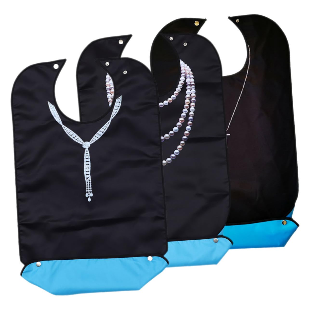 3 Stück-pack Verstellbare Lätzchen aus Polyester für Senioren mit Komfortablem Sitz und Praktischem Kleiderschutz im Haushaltgebrauch