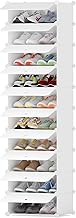 HOMIDEC Shoe Cabinet, 10 Levels Shoe Cabinet for 20 Pairs, Shoe Storage Unit for Hallways, Bedrooms and Hallways, White