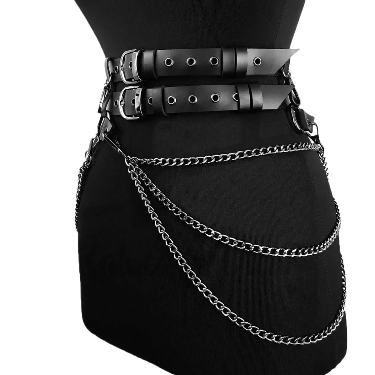 Cinturón for mujer, estilo callejero, corsé, cadena, borla, cinturón ajustable, accesorios de ropa para Vestido, Camisa, Sudadera