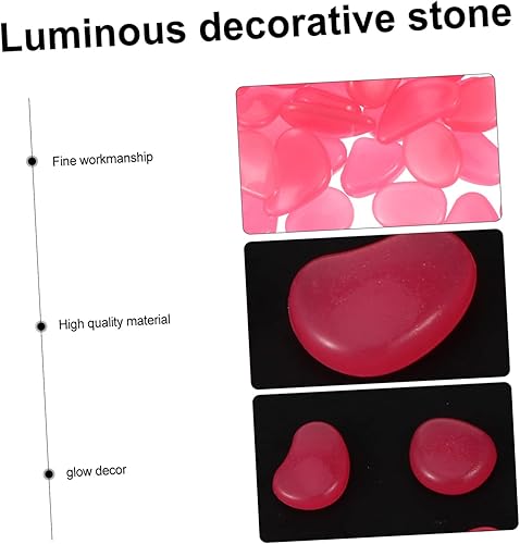 Miniatura 6 de Yardwe 100 piezas de piedra luminosa para decoración de puerta, macetas para plantas de interior, jarrón de entrada, rocas solares para jardín,
