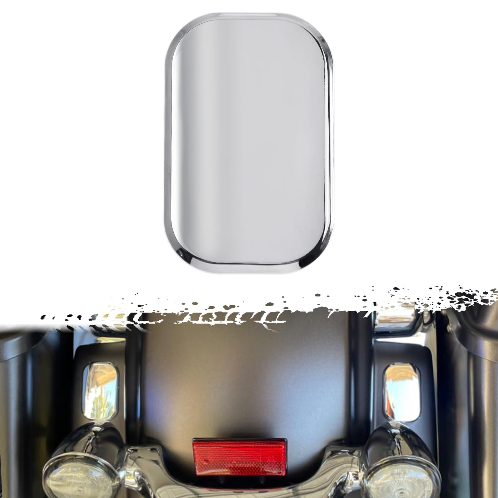 Antenna Hole Plug Filler Cover Motorcycle Flip-Off Flag Antenna Hole Cover Fit for Harley Touring Road Glide 2010-2023 Street Glide 2006-2023 Chrome 1