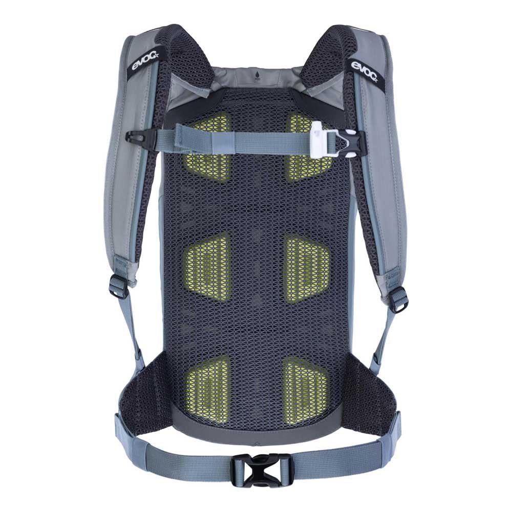 EVOC STAGE 6, bike backpack (reinforced shoulder straps, airflow system, PFC-free, light and compact, trekking backpack, ideal for mountain bikers, One Size), stone - steel - Image 2