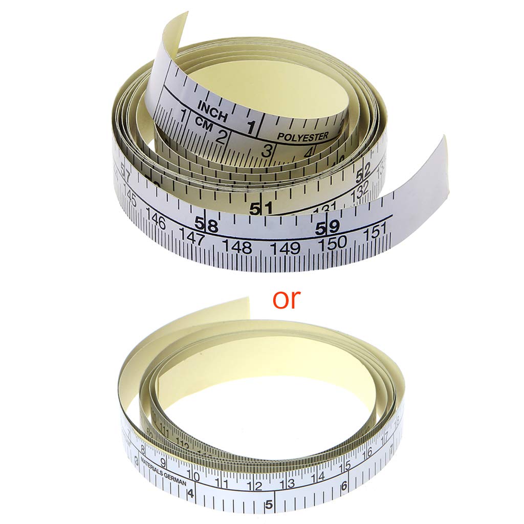 Kanitry White 151Cm Self Adhesive Metric Measure Tape Vinyl Ruler For Sewing Machine Sticker