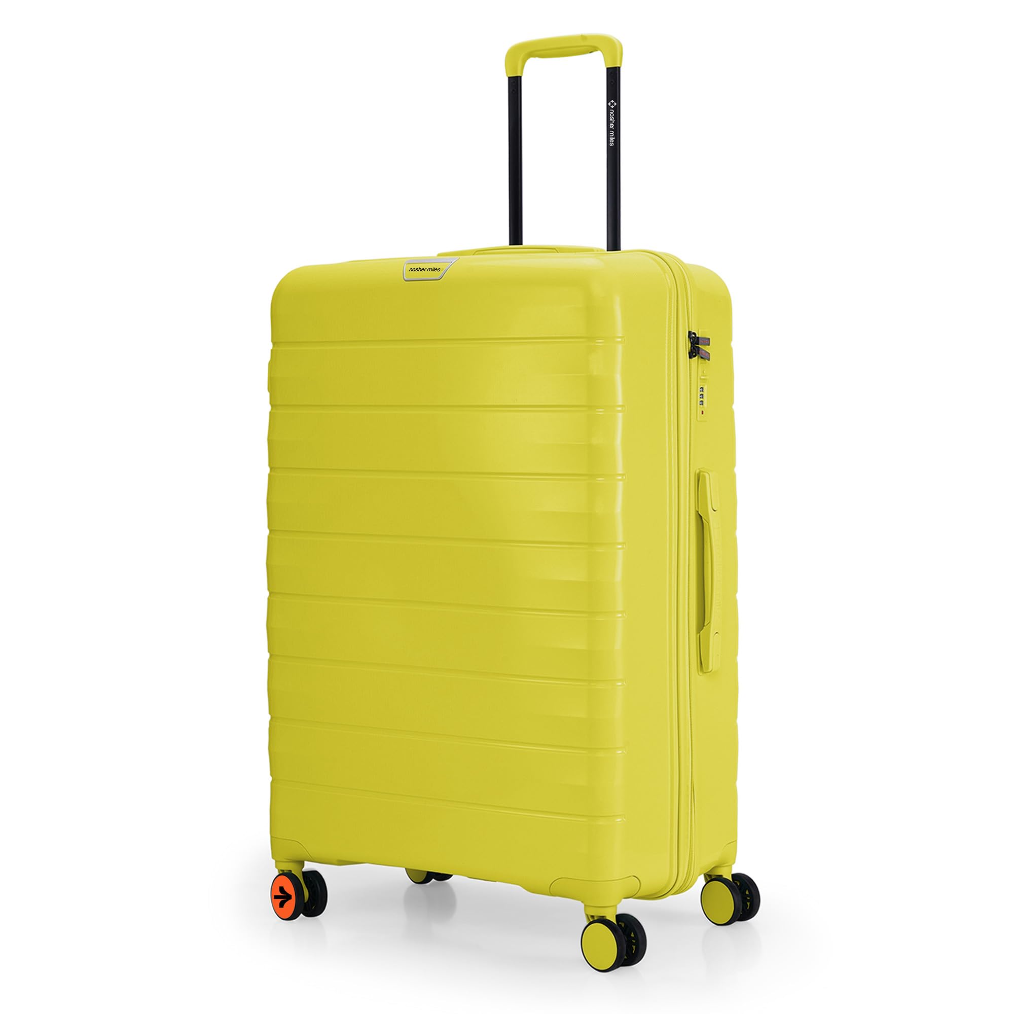 Vienna Hard-Sided Polypropylene Double Spinner Check-in Luggage 28 inch | 75cm | 8 Wheels Large Trolley Bag for Travel | Suitcase (Yellow) discount deal