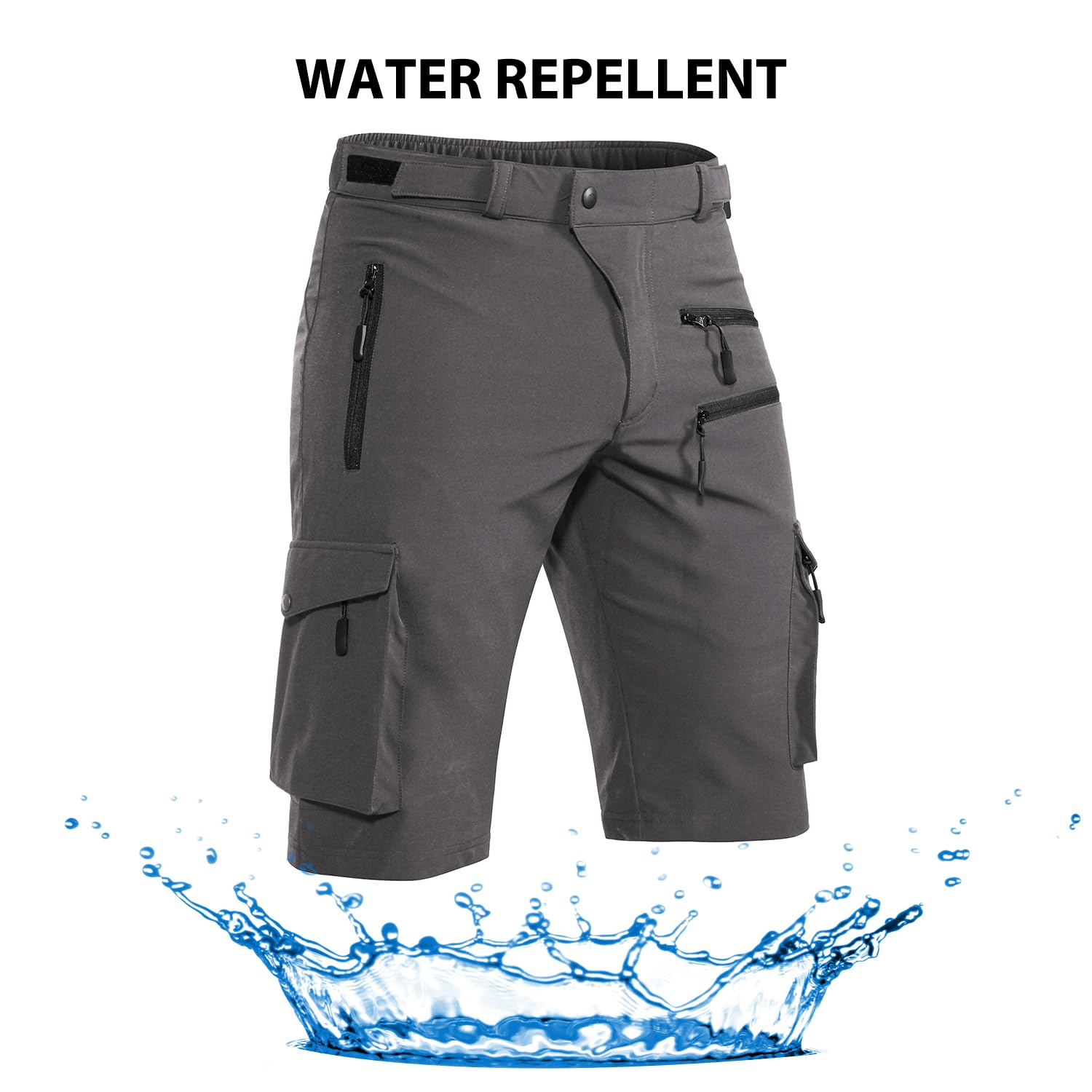 Hiauspor Pantalon VTT Stretch Léger à Séchage Rapide pour Homme pour La Randonnée, Le Trekking