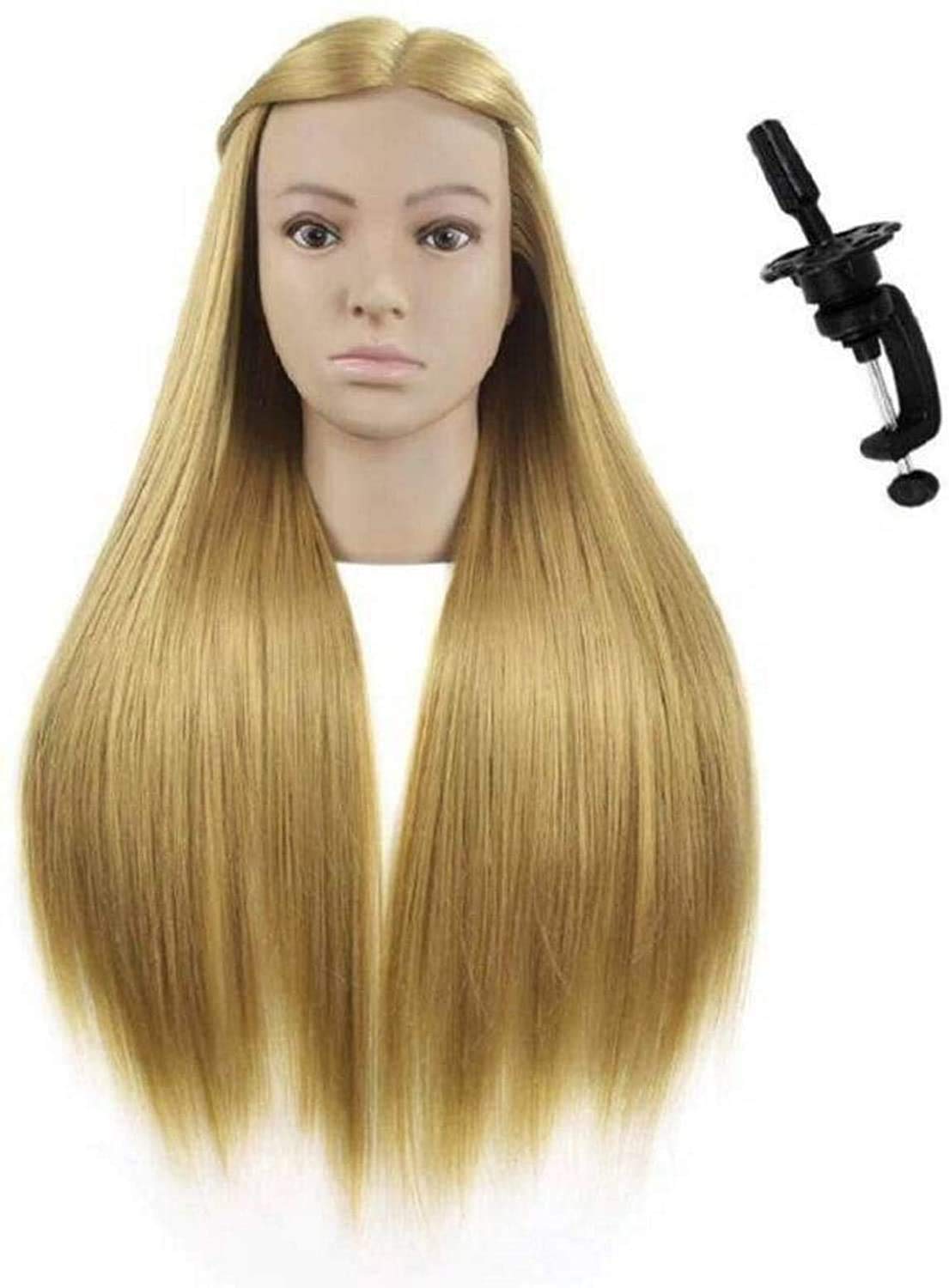 IAS Salon Cosmetology Training Head/Hair Dummy for Hair Styling Practice with Clamp Stand Blonde (Length 30-inch-picture-41