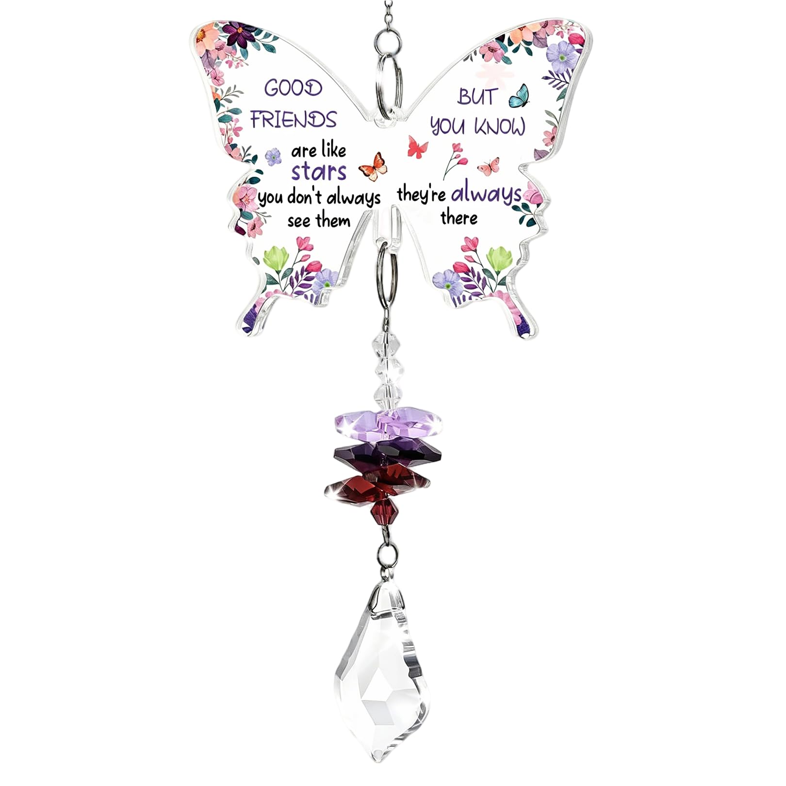for Women,Crystal Suncatcher Friendship Best Friend Female Birthday Special Bestie Gift Bestfriend Presents for Women'S,Sun Butterfly Ornaments for Anniversary Graduation Christmas