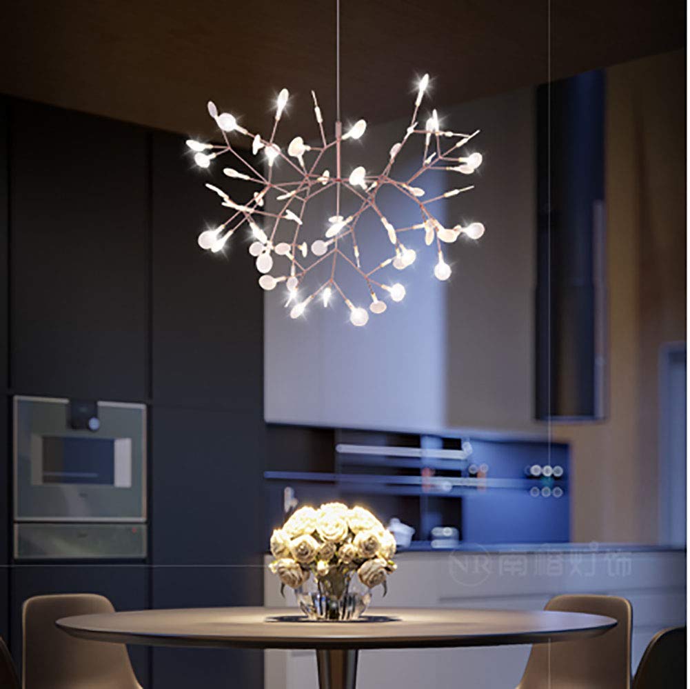 Granestner Fireworks Chandelier Modern Sputnik Chandelier 81 Lights Led Pendant Lighting Simple Modern Ceiling Light Fixture for Hallway Bar Kitchen,White,30 Lights