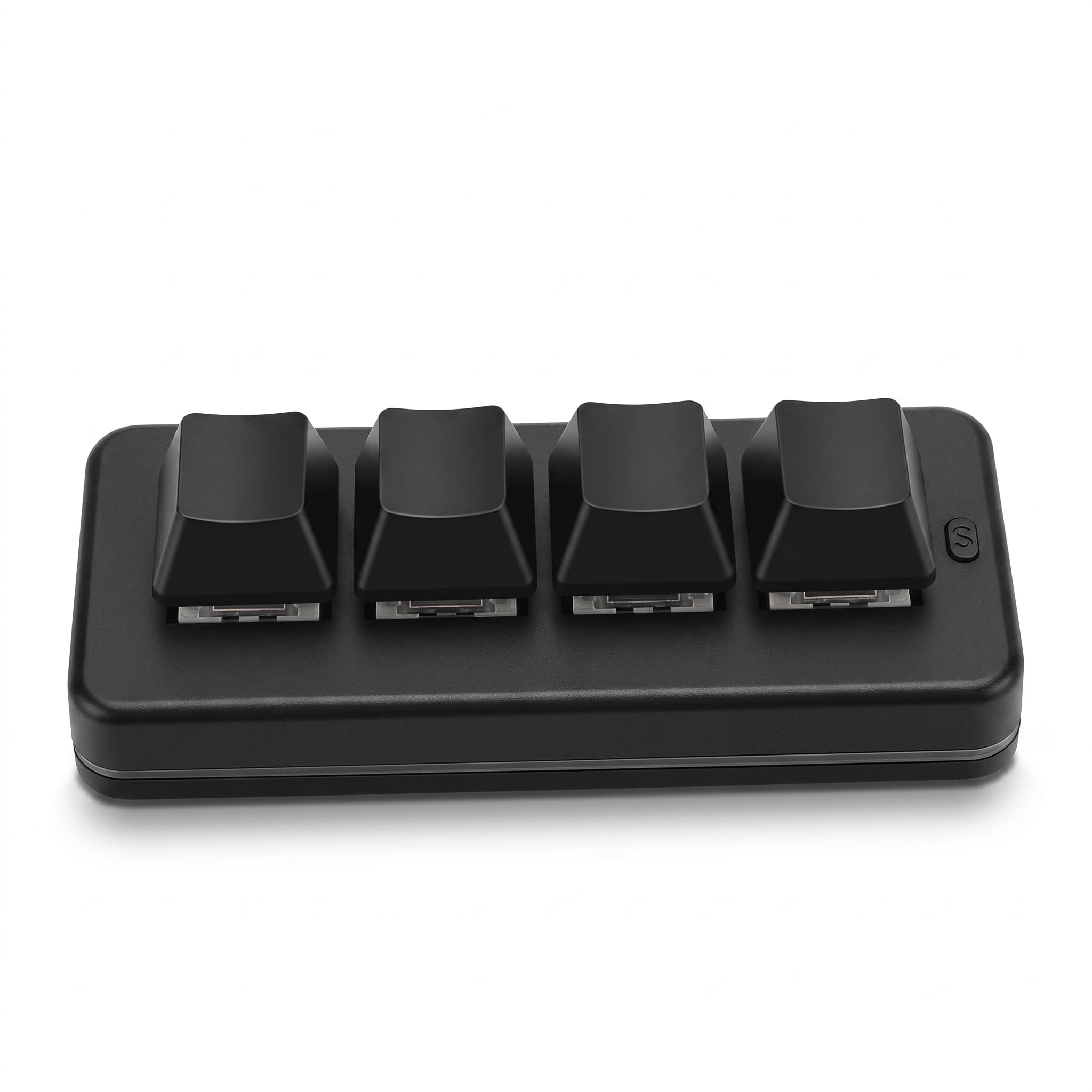 Bewinner Programmierbare Makromechanische Tastatur mit 4 Tasten, Kabelloses 2,4-G-Bluetooth und Kabelgebundenes USB-Gaming-Pad mit Blauem Schalter mit RGB-Hintergrundbeleuchtung für PC,