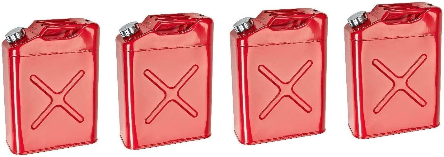 FEFE® 20L 5 Gallon Steel Fuel Gasoline Petrol Diesel Jerry Can Tank Container Backup (4)