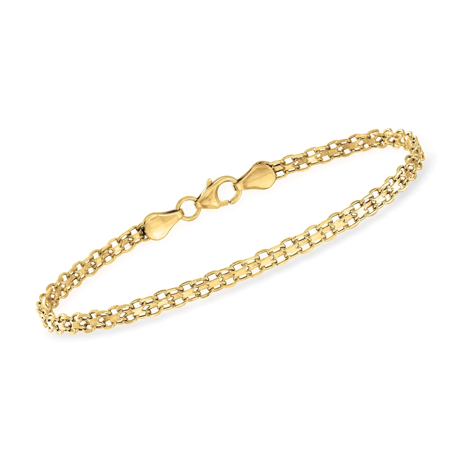 Pure Collection by Ross-Simons Italian 14kt Yellow Gold Bismark-Link Bracelet