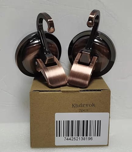 Miniatura 8 de Khdrvok Gancho para taza de corona, latón antiguo, chapado en latón antiguo, colgador de succión para ventana de vidrio, cocina, baño y baño,