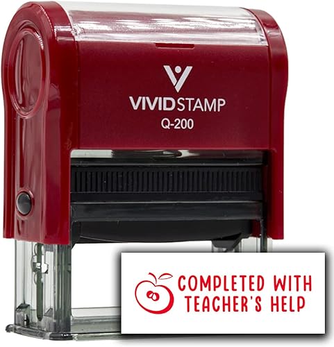 Miniatura 8 de Vivid Stamp Completado con sellos de ayuda del profesor para calificar sellos de goma autoentintados (tinta en blanco) - Q-200