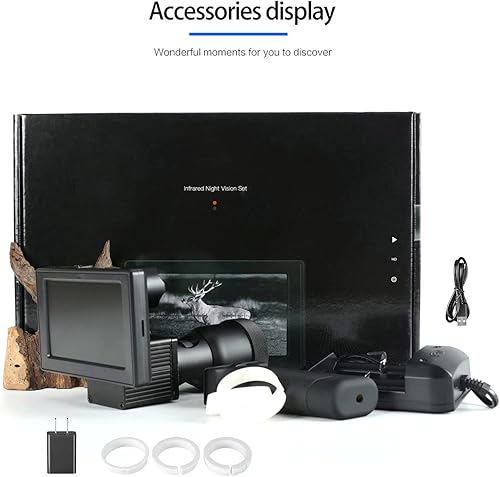 Miniatura 7 de Monoculares de visión nocturna digital IR Telescopios HD 1080P pantalla de 43 pulgadas alcance siamés cámaras de video infrarrojas riflescope caza