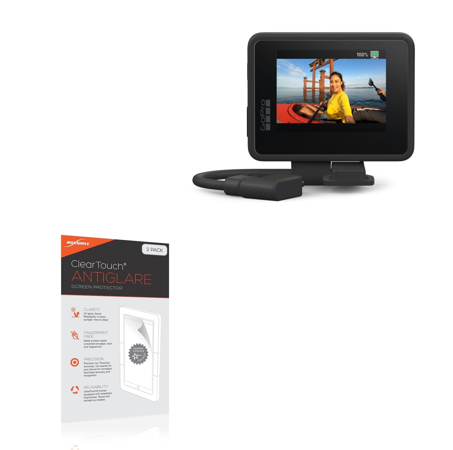 BoxWave Screen Protector Compatible with GoPro Display Mod - ClearTouch Anti-Glare (2-Pack), Anti-Fingerprint Matte Film Skin