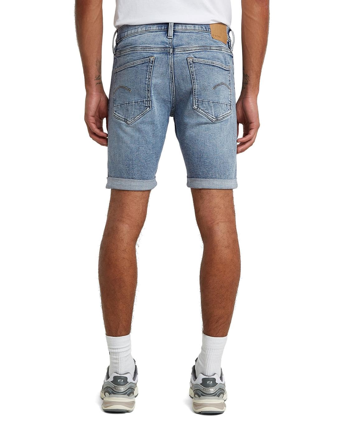 G-STAR 3301 Slim Denim Shorts, Color Blue, Waist Size 34