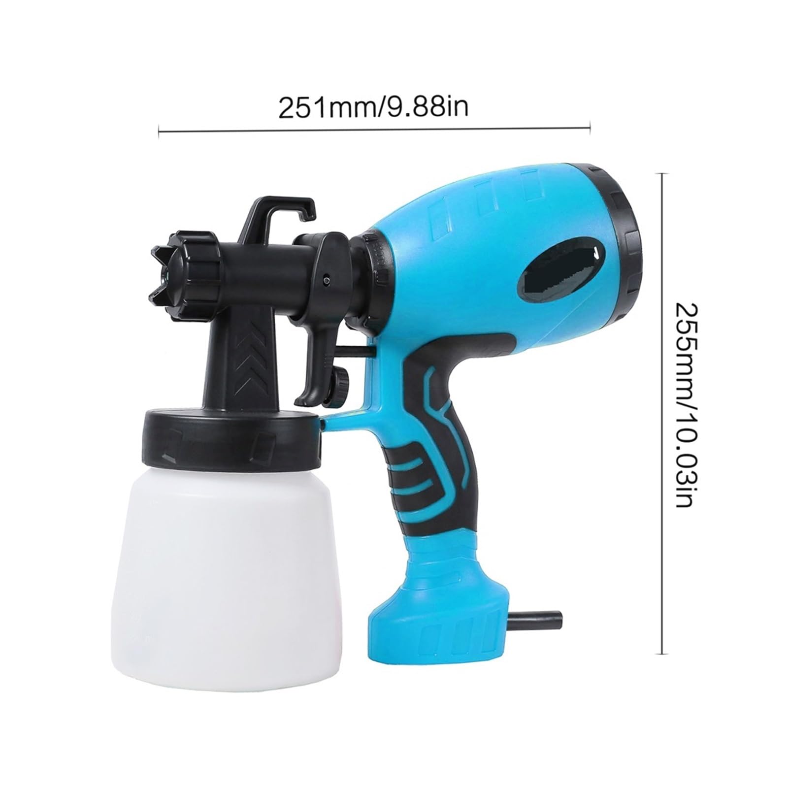 Zestaw aerografu, pistolet natryskowy elektryczny o mocy 1200 W, pistolet do malowania mebli samochodowych, stalowy pistolet natryskowy, dysza miedziana 1,0/1,8/2,5 mm