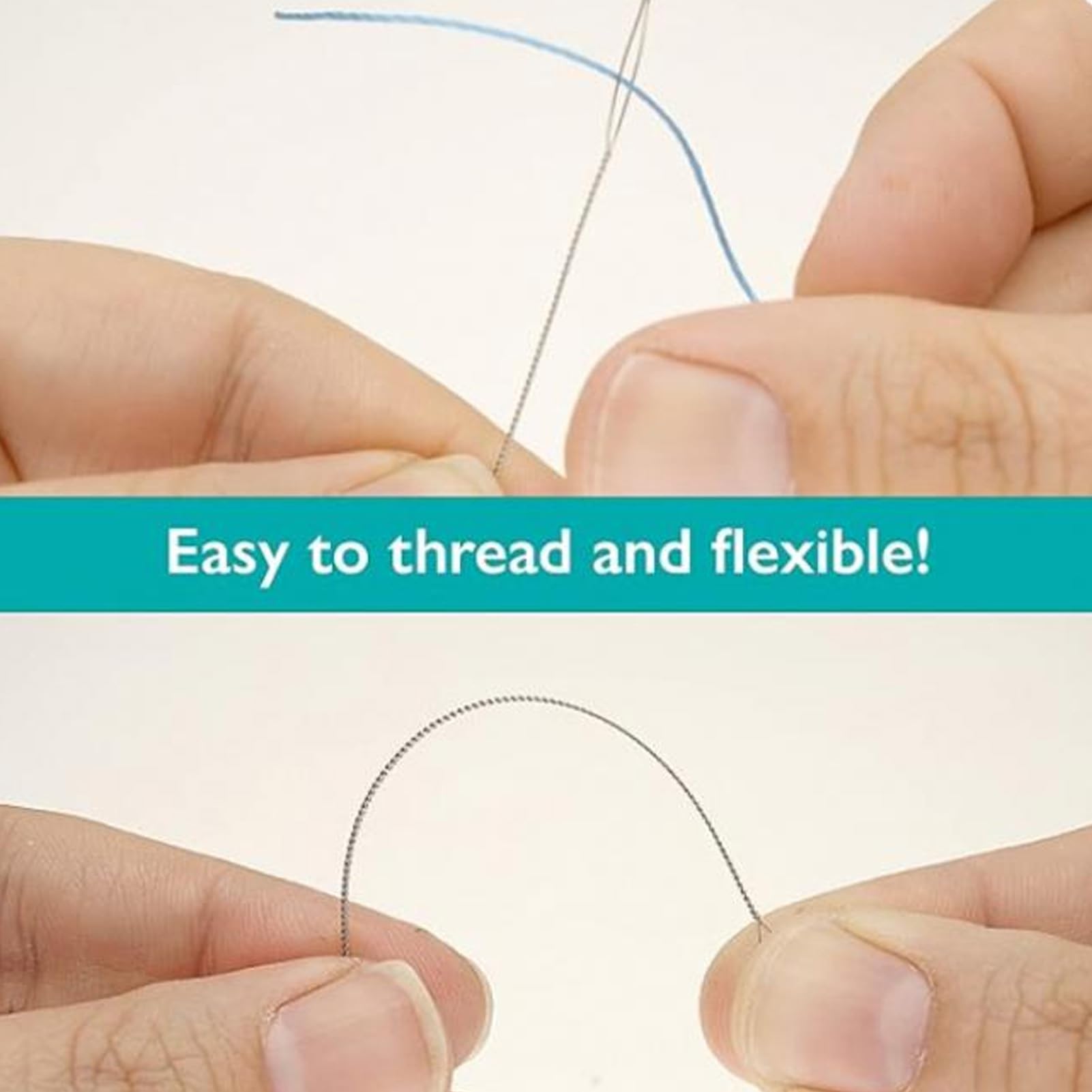 Nutriess 20pcs Beading Needles Flexible Stainless Steel Seed Beads Needles for Bracelets Necklaces Pendants