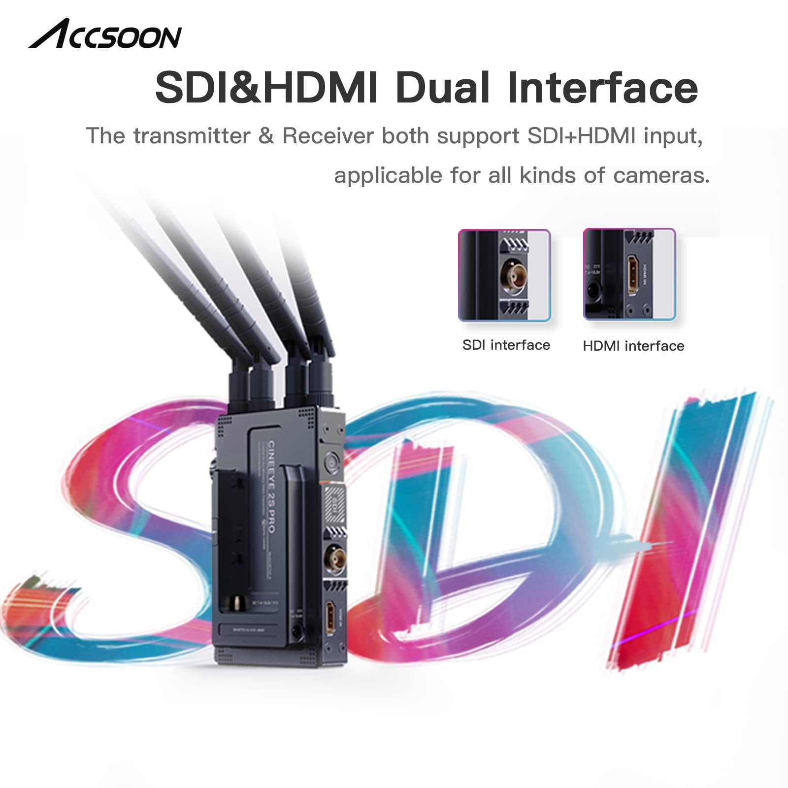 Accsoon CineEye 2S Pro Transmetteur vidéo WiFi Noir : Accsoon