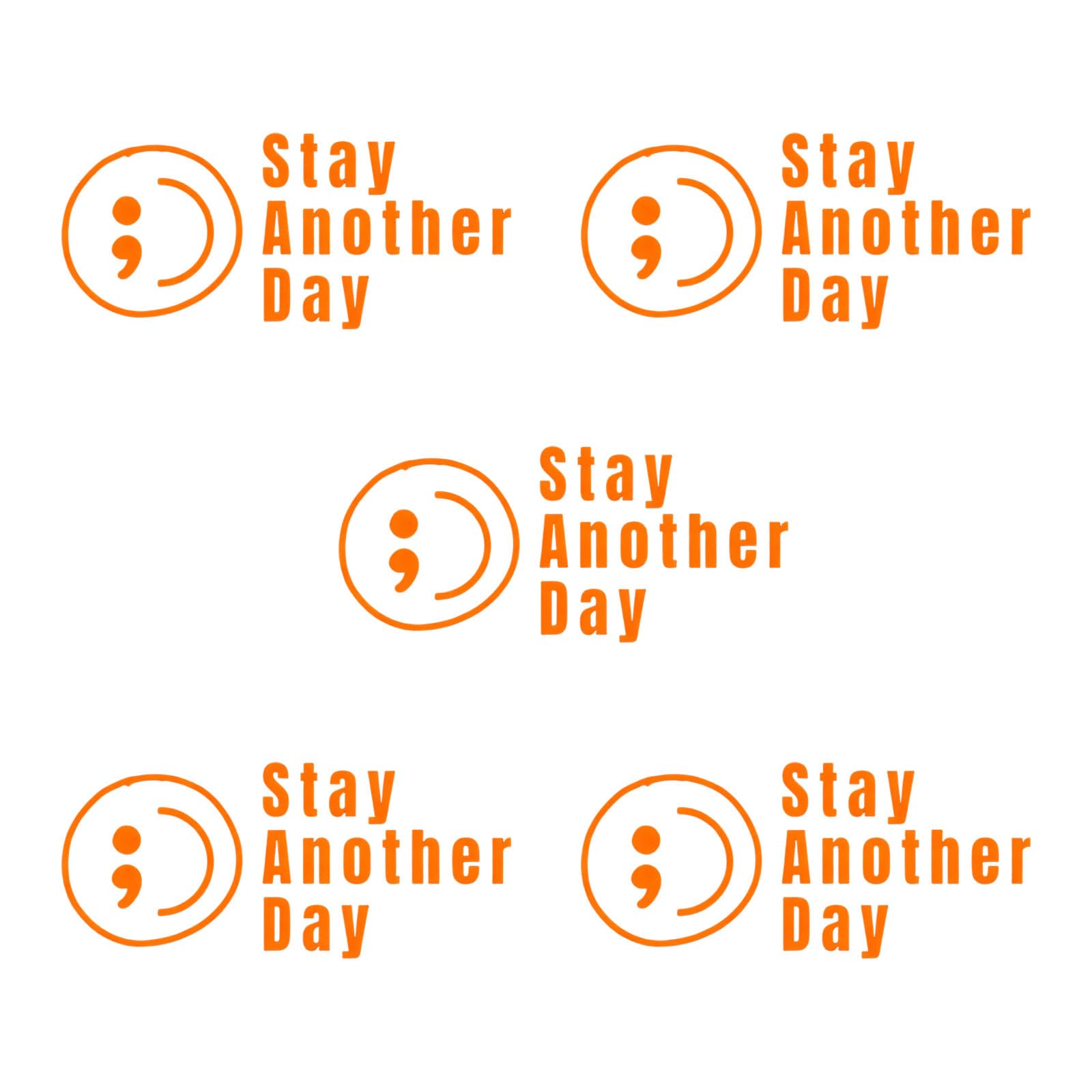 Xagmodshn Orange1 Stay Another Day Car Stickers Mental Health Awareness Car Decal For Vehicles And Electronics With Strong Adhesive Stay Another Day Stickers