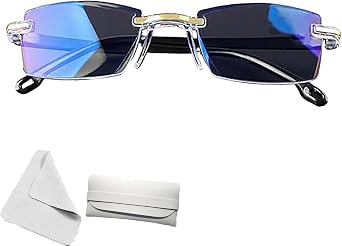 Blue Glasses Self Adjusting for Women & Men, 2026 Upgrade Blue Auto Focus Glasses Self Adjusting for Near and Far