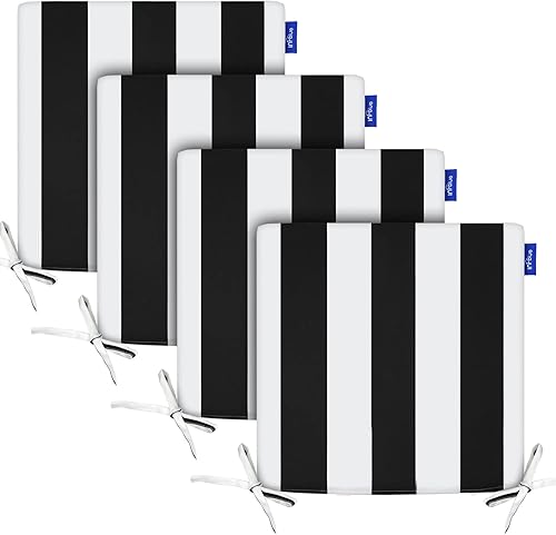 Miniatura 1 de Juego de 4 cojines para sillas de interiorexterior, resistentes al agua, cojines cuadrados para exteriores para muebles de patio, cojines para