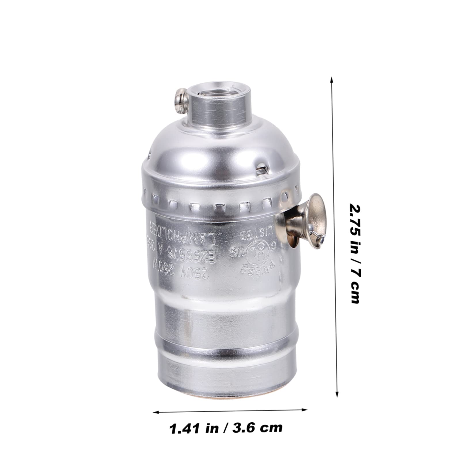 Balacoo Aluminum Vintage E Lamp Socket Holder Compact Design for Easy Installation for Dining Rooms Offices and Homes Durable Replacement Light Bulb Adapter