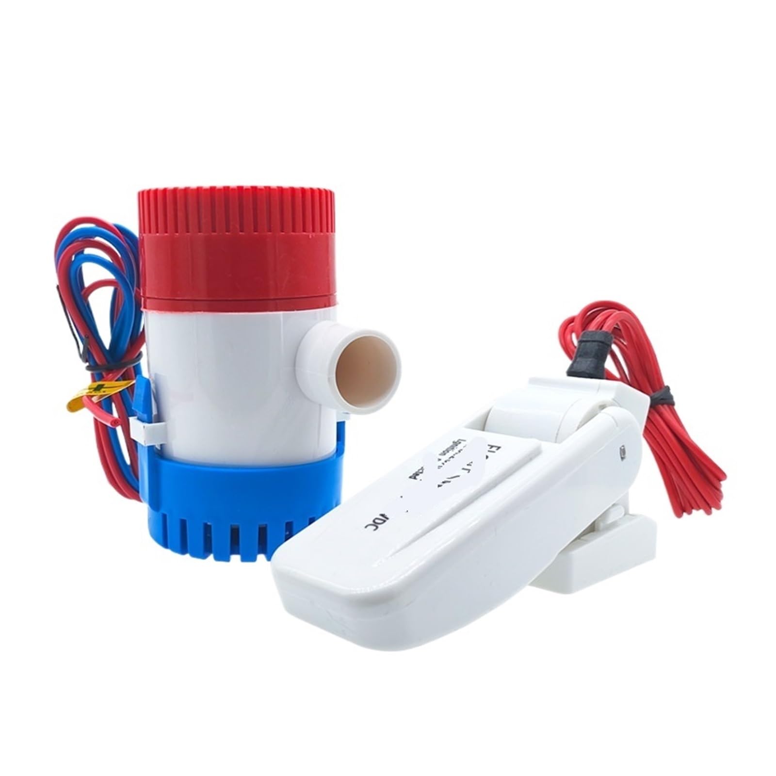 Bomba de agua de achique, 12V, 24V, 1100gph, 750gph, for barcos, hidroaviones, casas rodantes, interruptor de flotador de bomba de achique(24V1100GPH andSwitch)