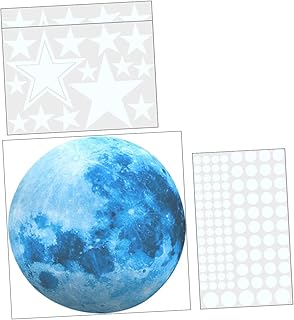 ADOCARN 1 Conjunto De Adesivos De Parede De Estrelas Luminosas Ternos Azuis Adesivos Azuis Decalques De Parede De Quarto Decalques De Parede Para Brilhar No Escuro Decalques De Parede