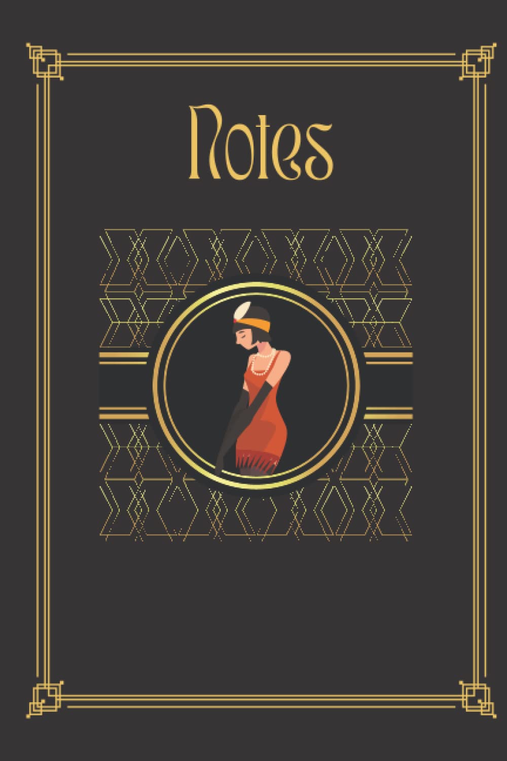 Art Deco Flapper Notebook: 120 page journal
