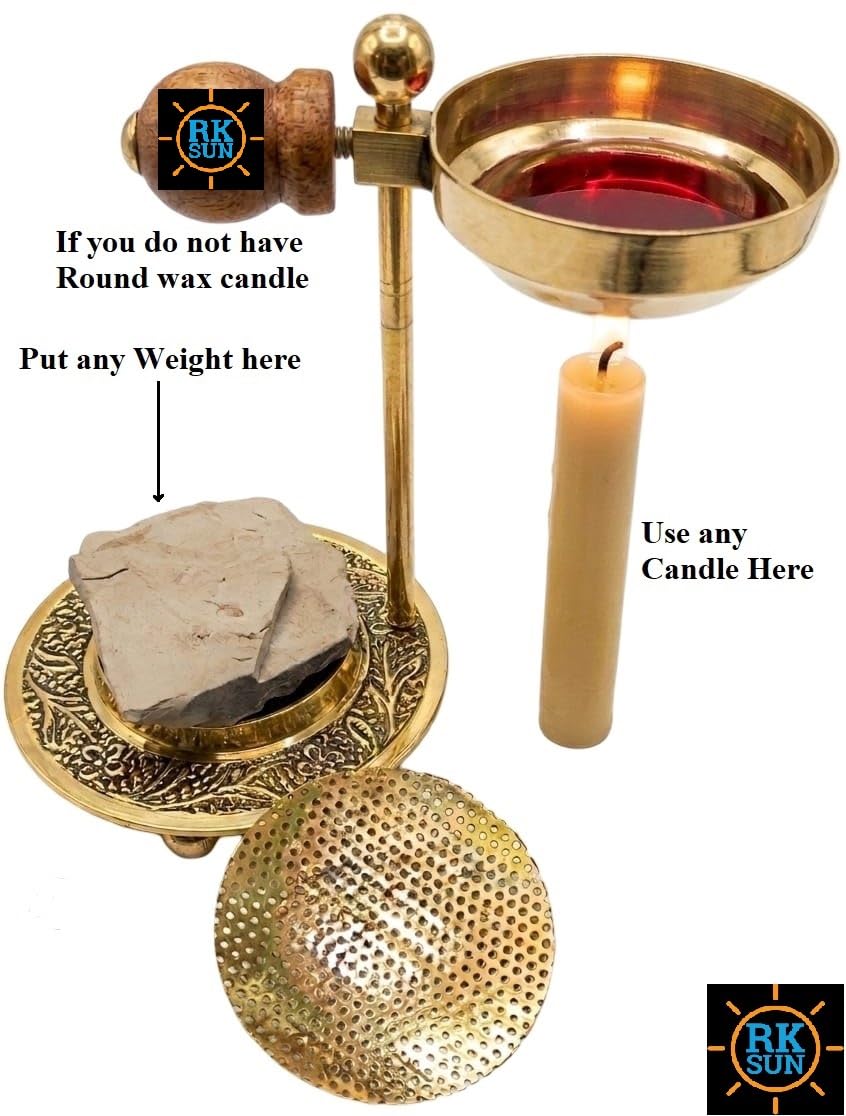 Incense Oil and Frankincense Resin Burner with Adjustable Design