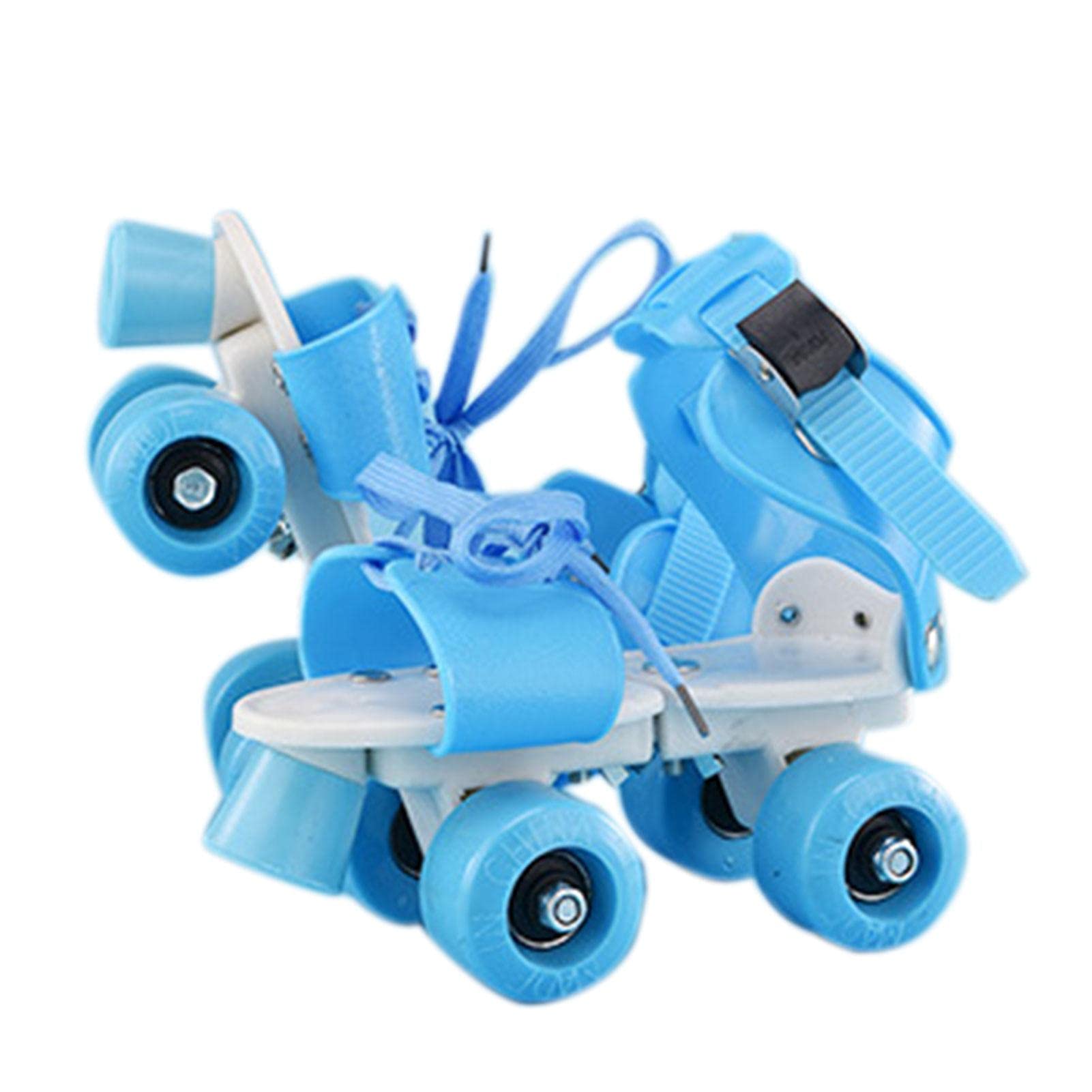 Roller Skates, Double Row Roller Skates, Adjustable, 4 Wheels Children’s Skates For Beginners, Safety Buckle System And Reinforced Straps,Breathable, For Boys And Girls