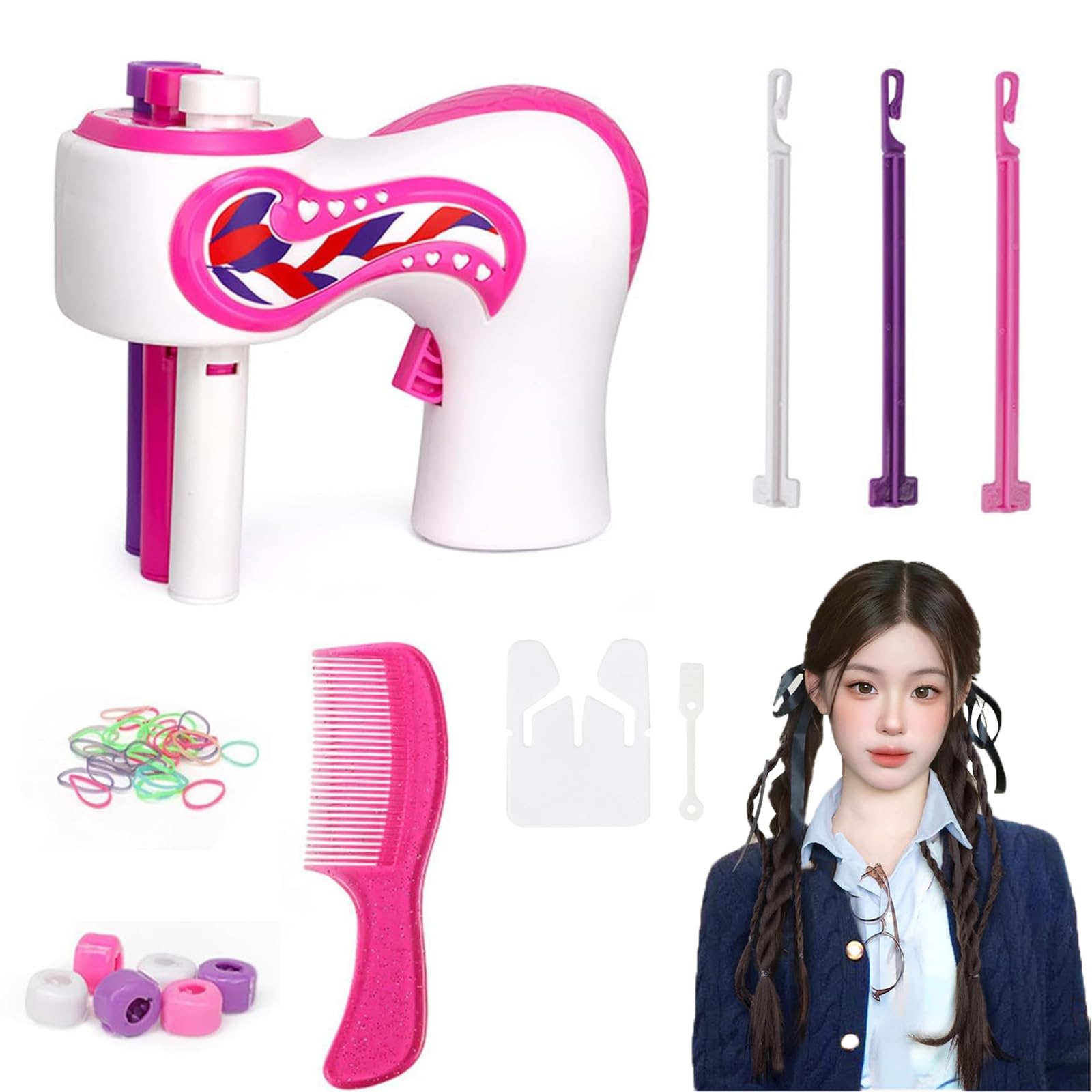 Automatic Hair Braider: Electric Hair Braider,Hair Decorations Styling Tools Kit,Automatic Rotating Hair Twisting Tool,braid machine for hair,Trendy