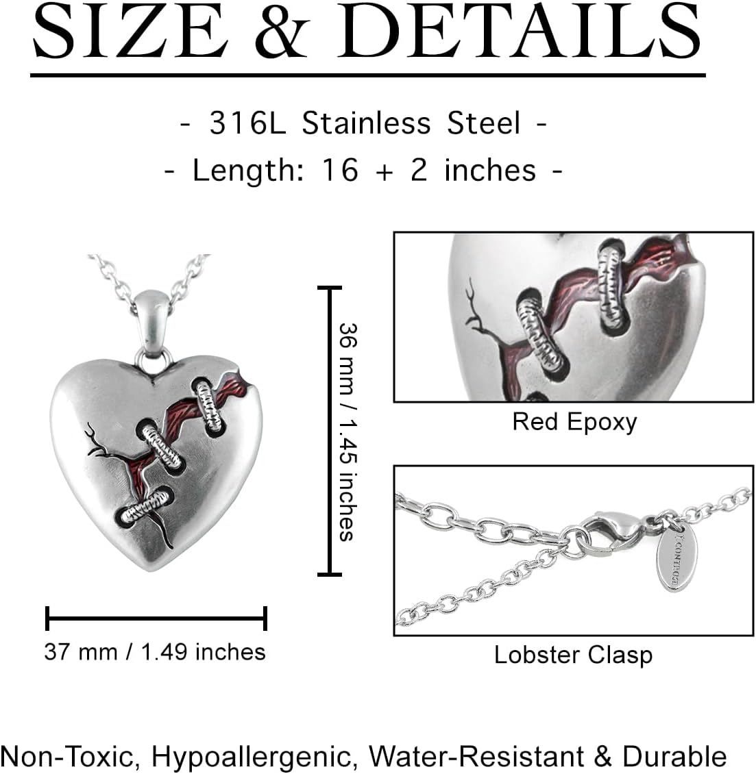 Controse Cure For A Broken Heart Necklace with Pendant - Image 5