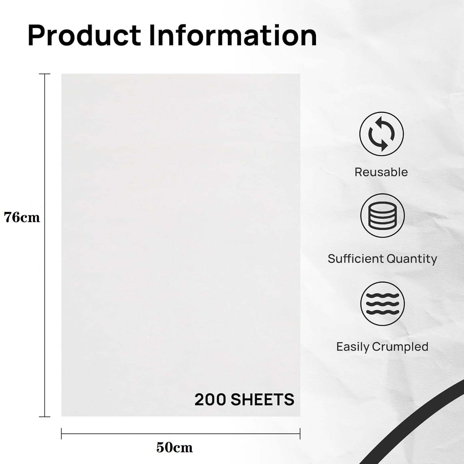 200 weiße Zeitungsreste A1 große Packpapierbögen für Umzüge, 50 x 76 cm, Zeitungspapier zum Verpacken von Umzug, Versandbedarf, Verpacken zerbrechlicher Gegenstände, Geschenke, Kleidung, Kunst und