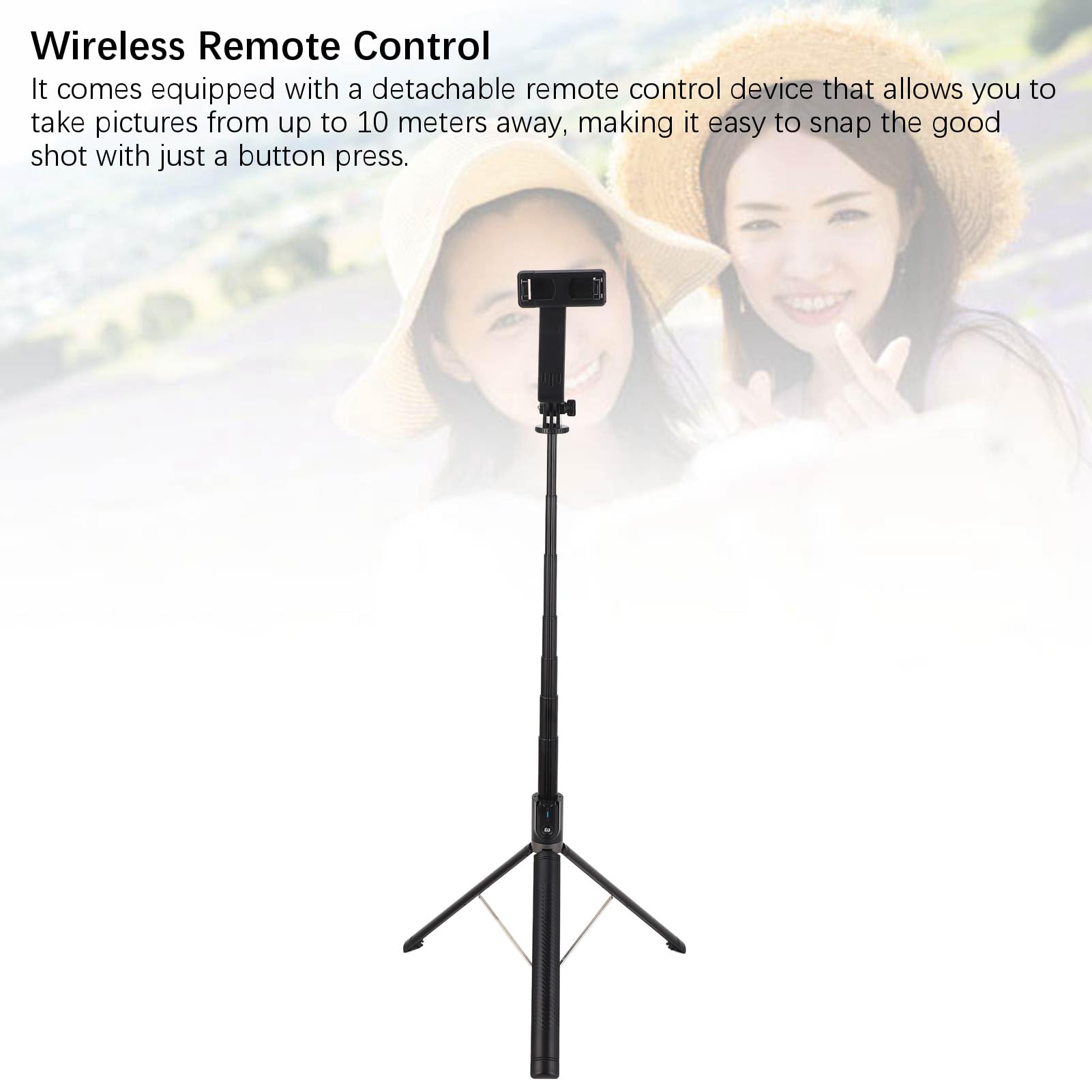 Trípode extensible para selfie de 63 grados con luz, trípode portátil para teléfono celular, rotación de 360 grados para transmisiones en vivo, grabación de video