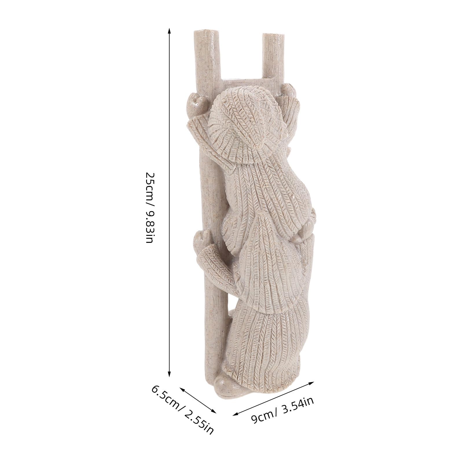 Statue de Gnome de Jardin en Résine Beige, Gnomes Grimpeurs D'échelle