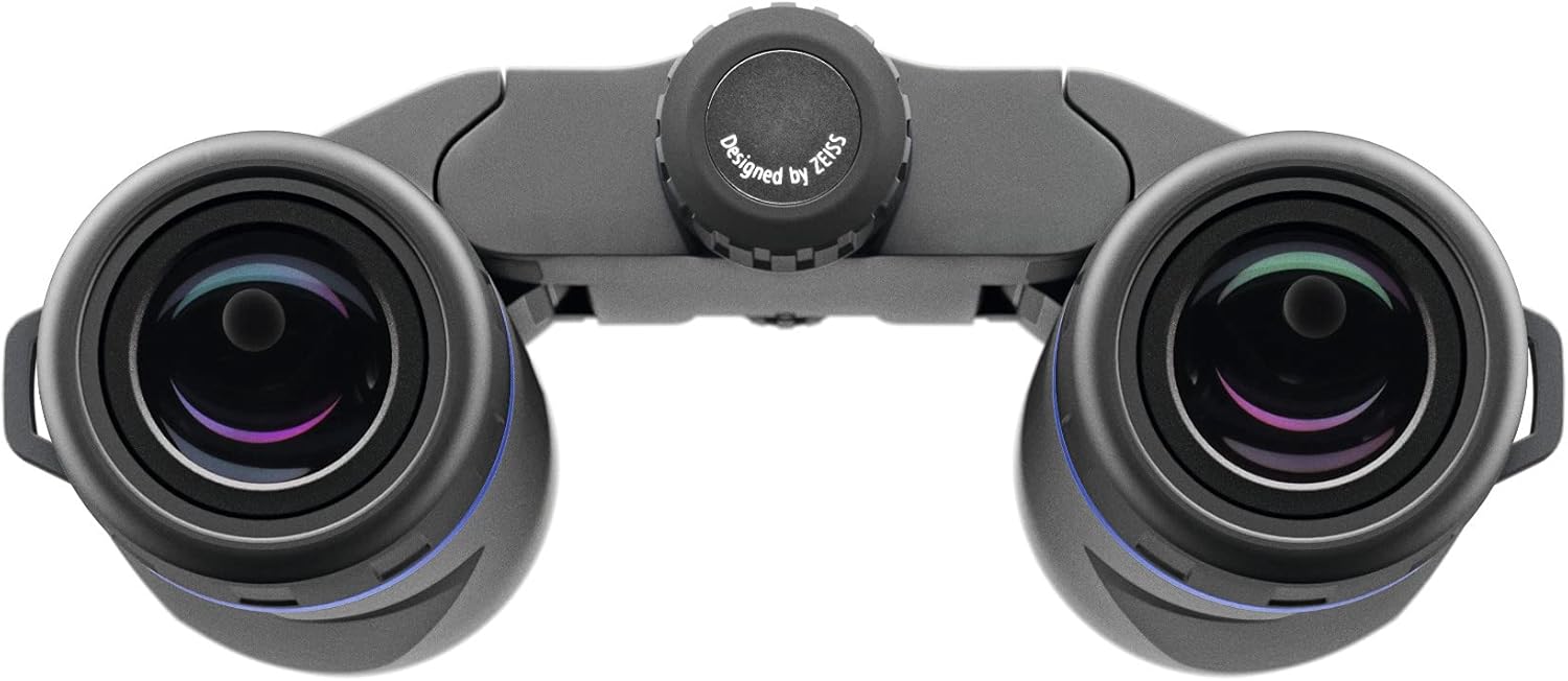 Tepe view of the ZEISS Terra ED 10x25 binoculars, highlighting the central focus wheel and diopter adjustment.