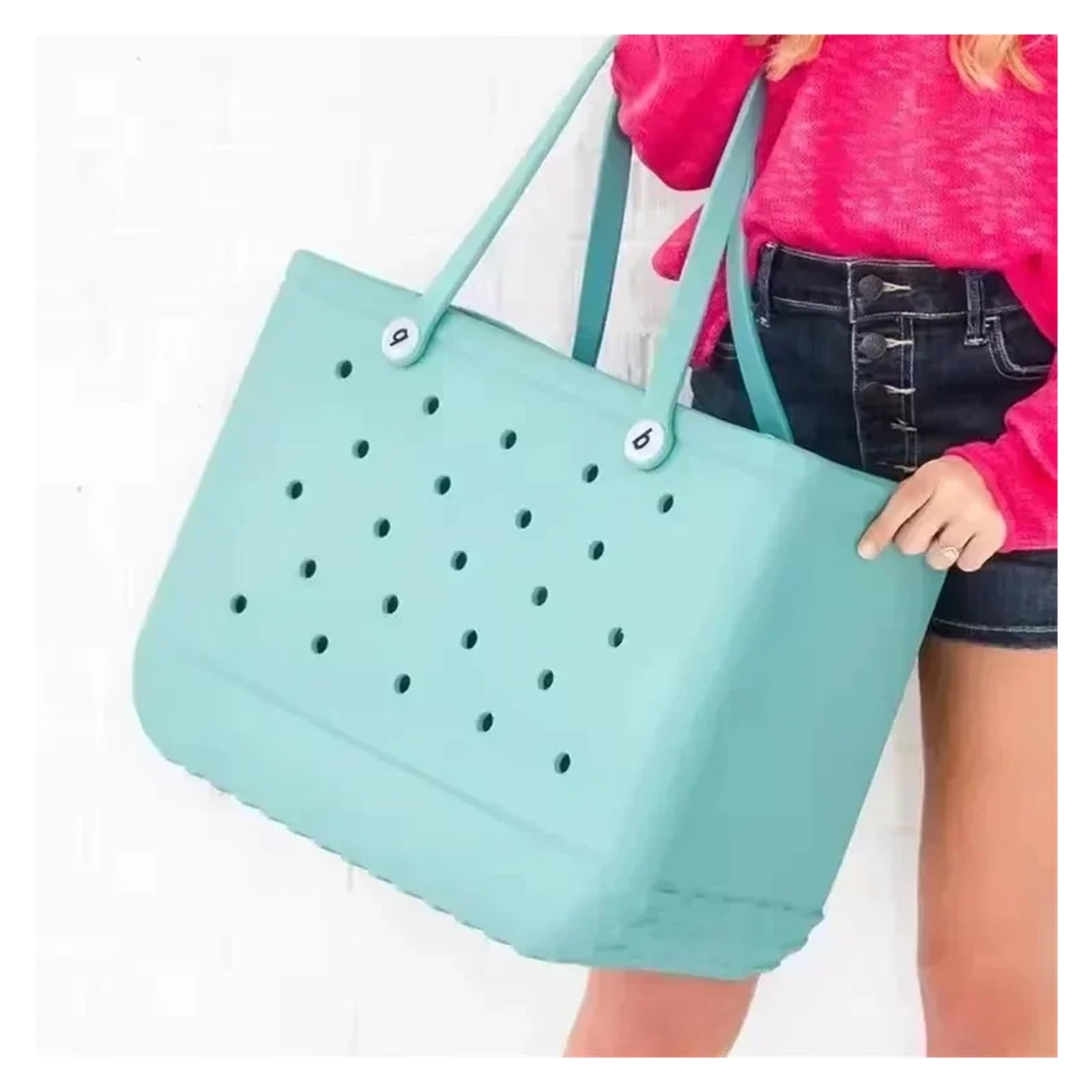 Borsa da spiaggia XL extra large Cestino portaoggetti impermeabile in EVA for viaggi, picnic, campeggio all'aperto