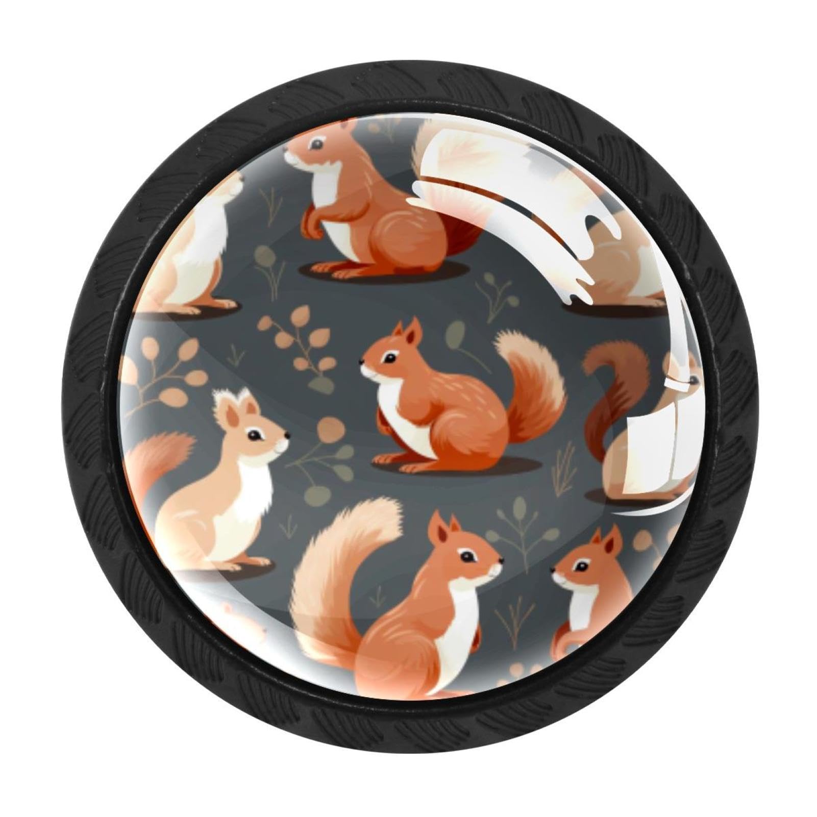 Chenzzzz Multicolored 20 Squirrel Drawer Knobs Pull Handle Crystal Glass Circle Shape Cabinet Drawer Pulls Cupboard Knobs With Screws For Kitchen Cupboard Dresser Wardrobe Etc